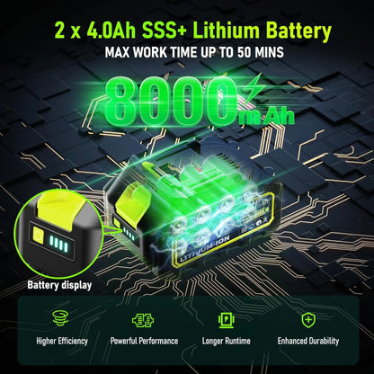 AERVYX StormPack – Cordless Leaf Blower + FREE Battery + FREE Charger