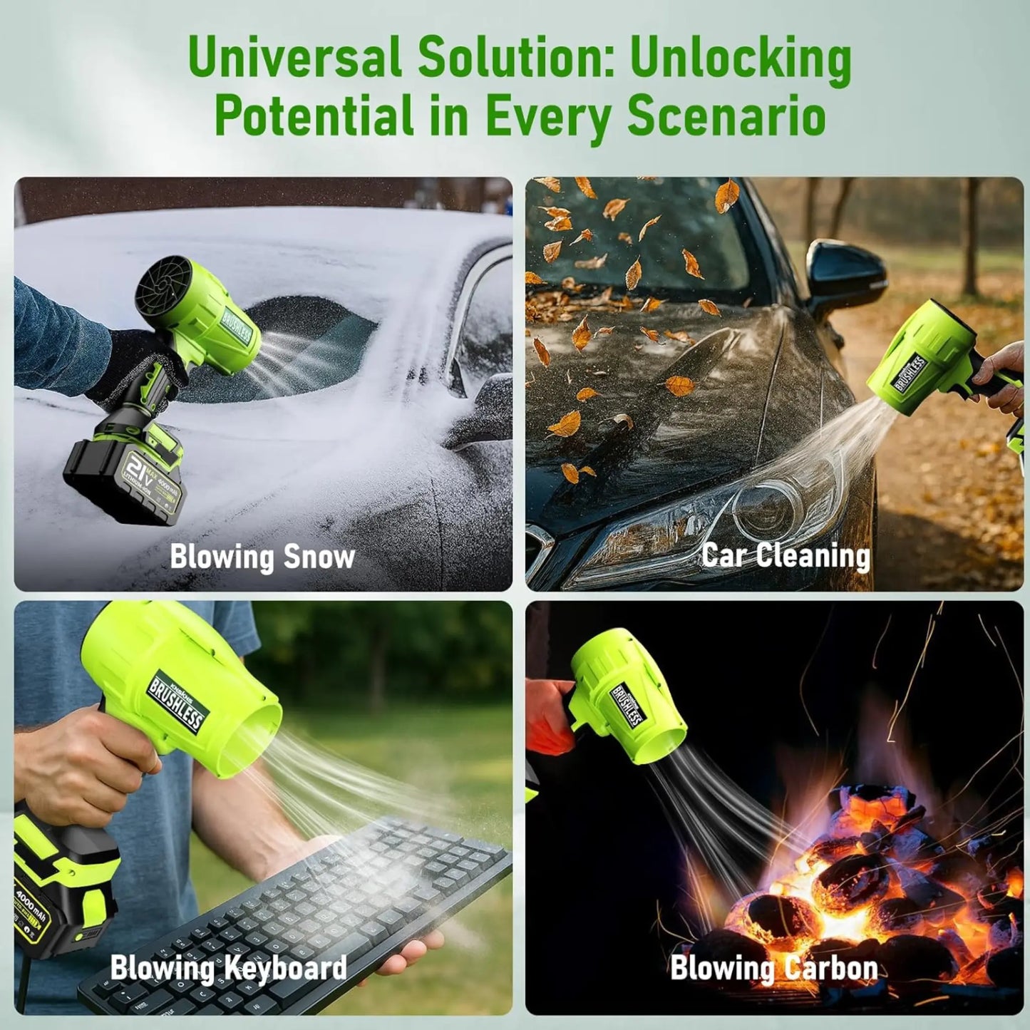 AERVYX StormPack – Cordless Leaf Blower + FREE Battery + FREE Charger