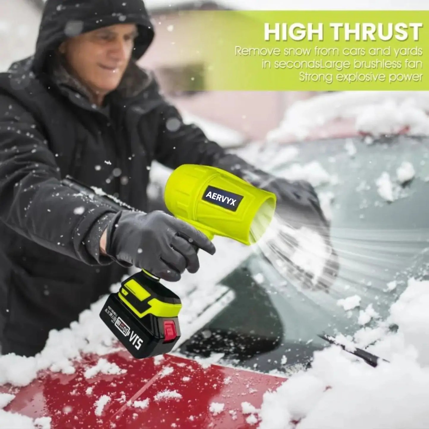 AERVYX StormPack – Cordless Leaf Blower + FREE Battery + FREE Charger