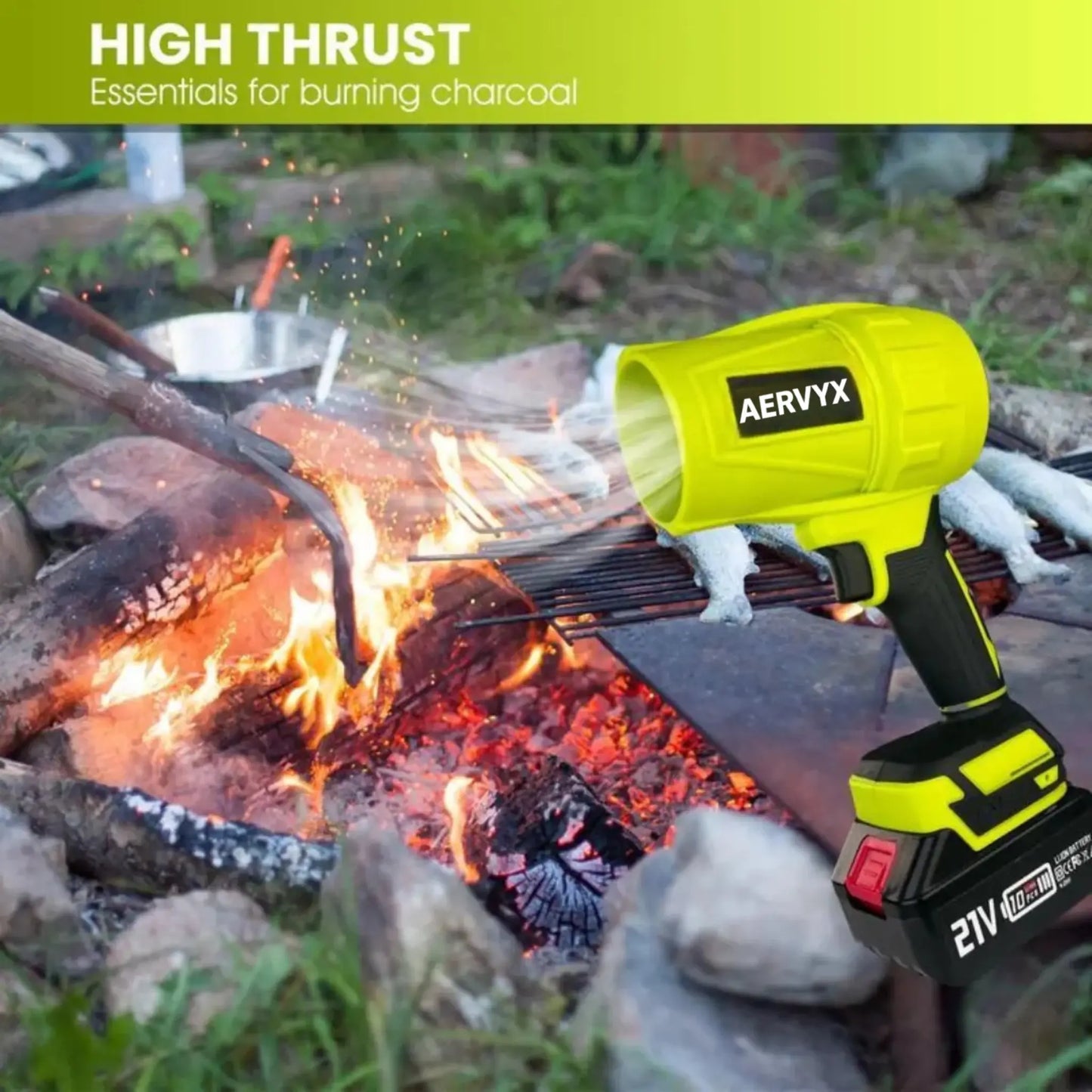 AERVYX StormPack – Cordless Leaf Blower + FREE Battery + FREE Charger