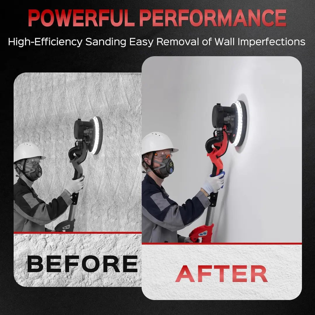 KAVRII TitanSander Pro™ High-Power 6-Speed Telescopic Wall & Ceiling Sander